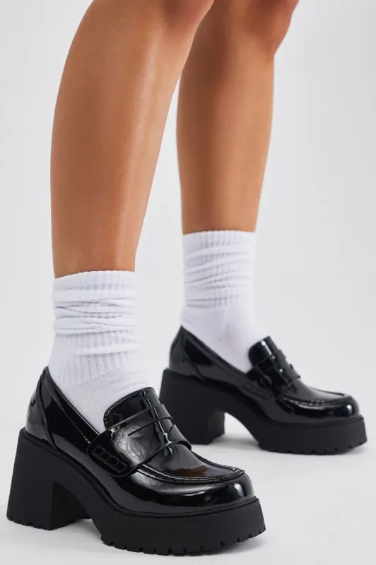 Can't Decide Platform Loafers - Black sold by Fashion Nova