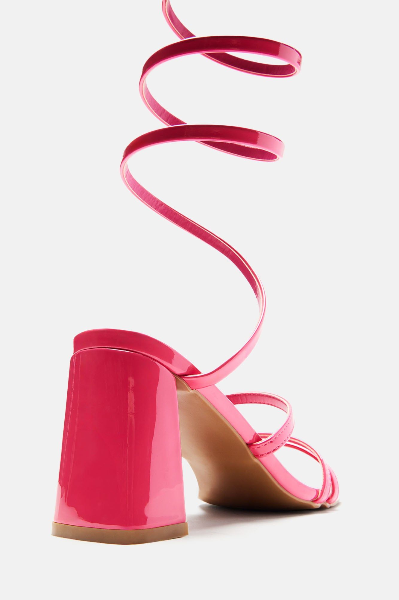 Cora Wrap Up Block Heels - Hot Pink sold by Fashion Nova product image thumbnail 5