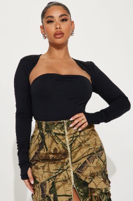 Bianca Bolero Top - Black sold by Fashion Nova