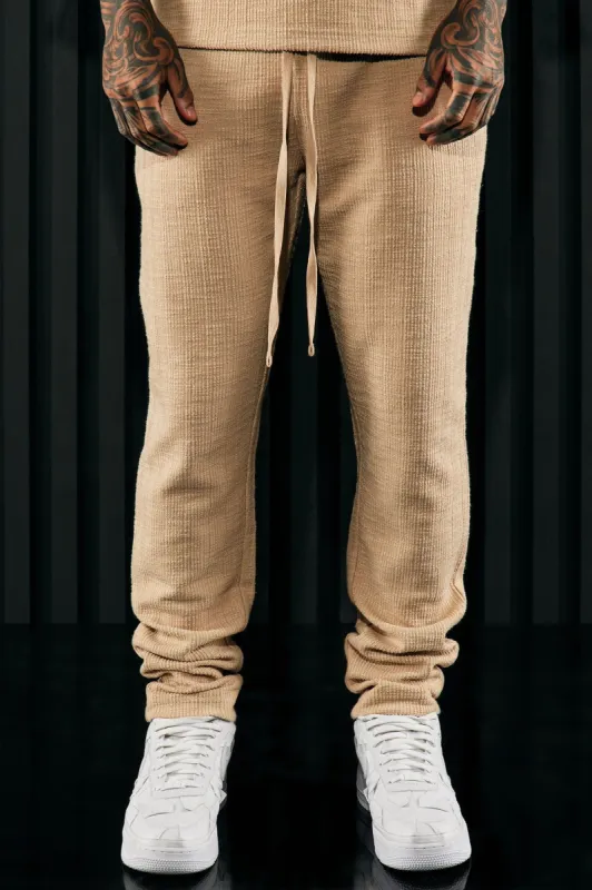 Dean Textured Slim Pants - Tan sold by Fashion Nova