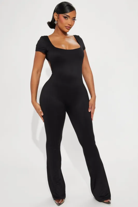 Kyma Double Lined Jumpsuit - Black sold by Fashion Nova