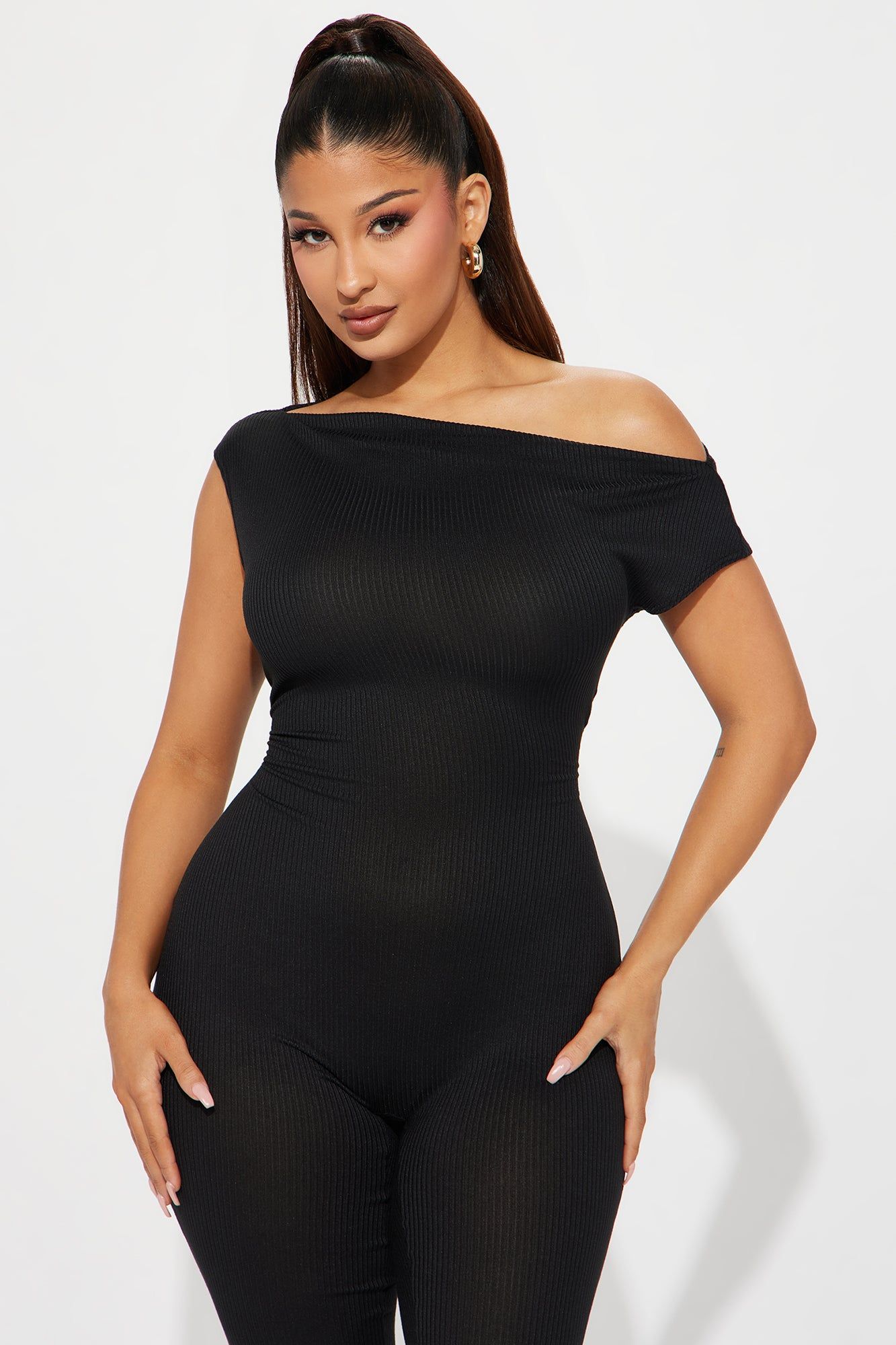 The Main Mood Ribbed Jumpsuit - Black sold by Fashion Nova product image thumbnail 2