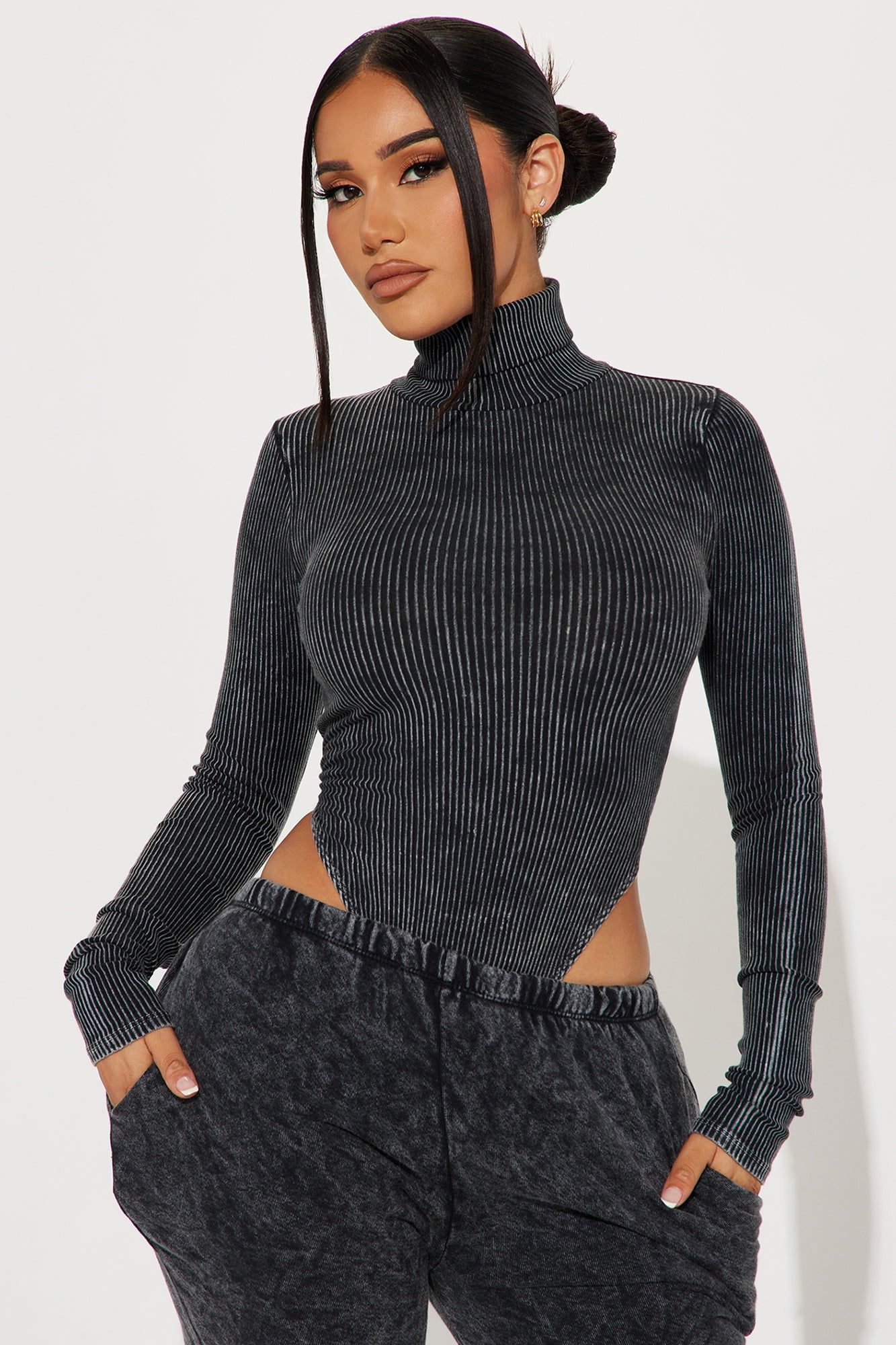 Never Again Mineral Wash Jogger Set - Black sold by Fashion Nova product image thumbnail 3