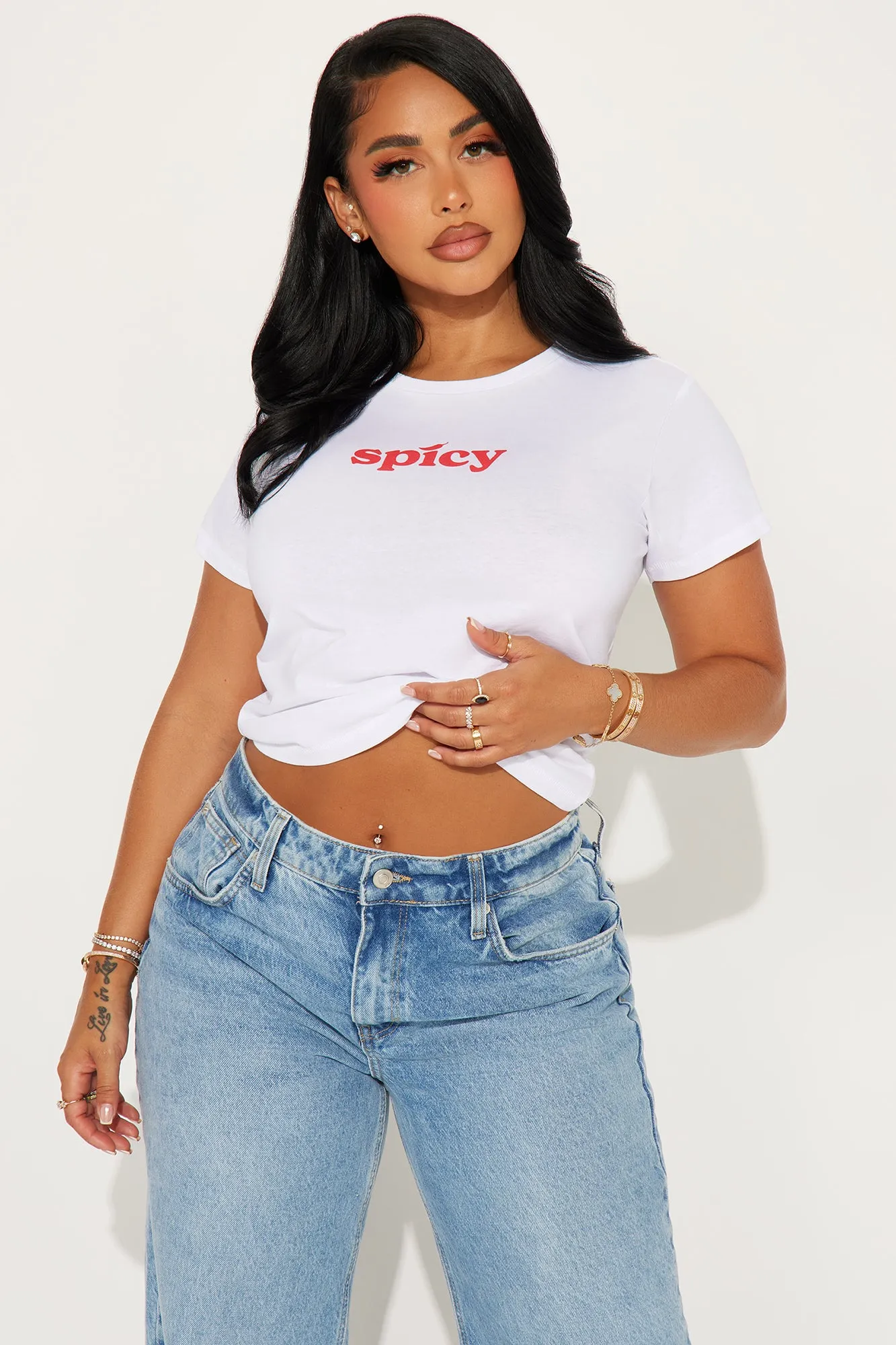 Spicy Mami Graphic Tee - White sold by Fashion Nova