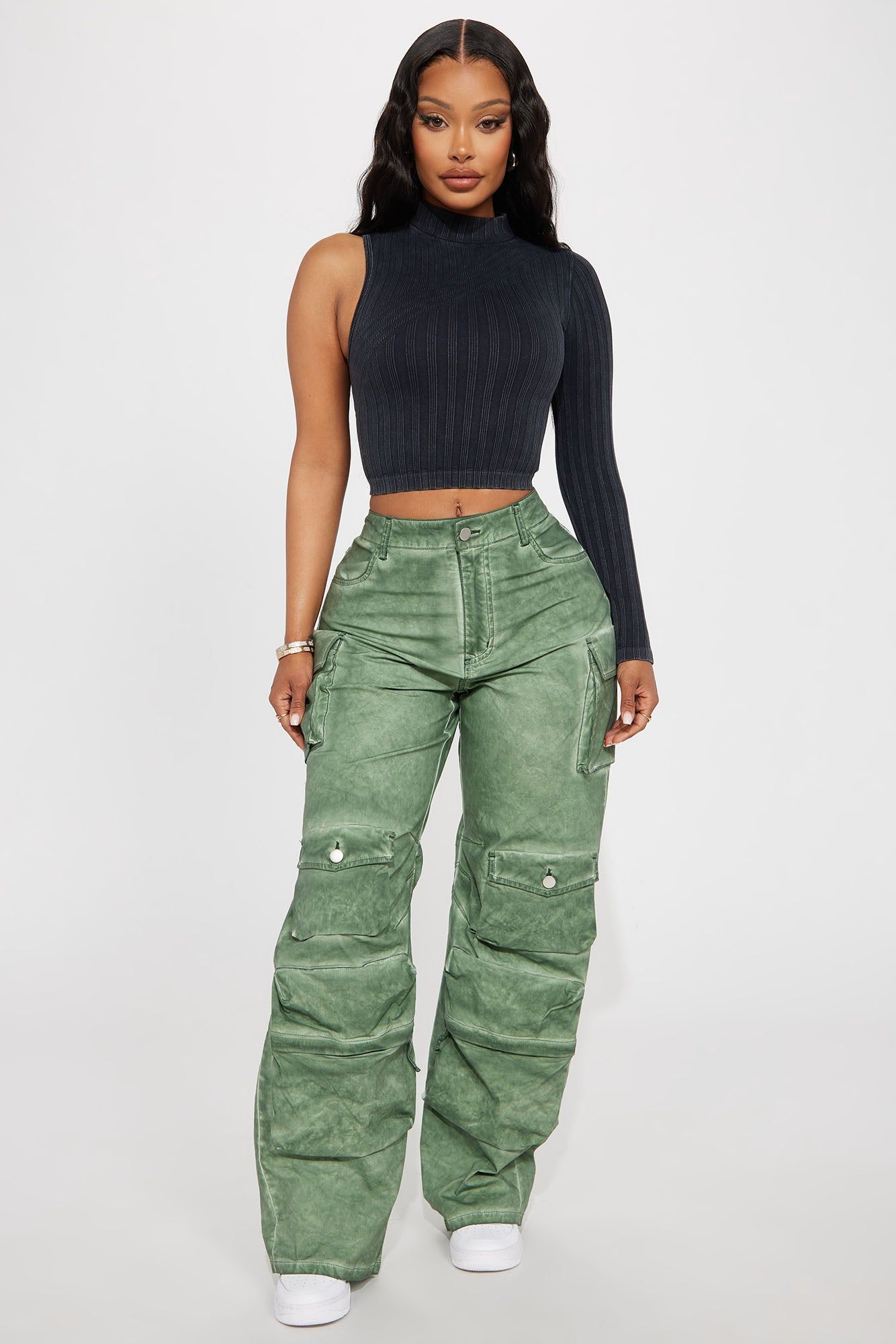 Gina Washed One Shoulder Top - Black sold by Fashion Nova product image thumbnail 2