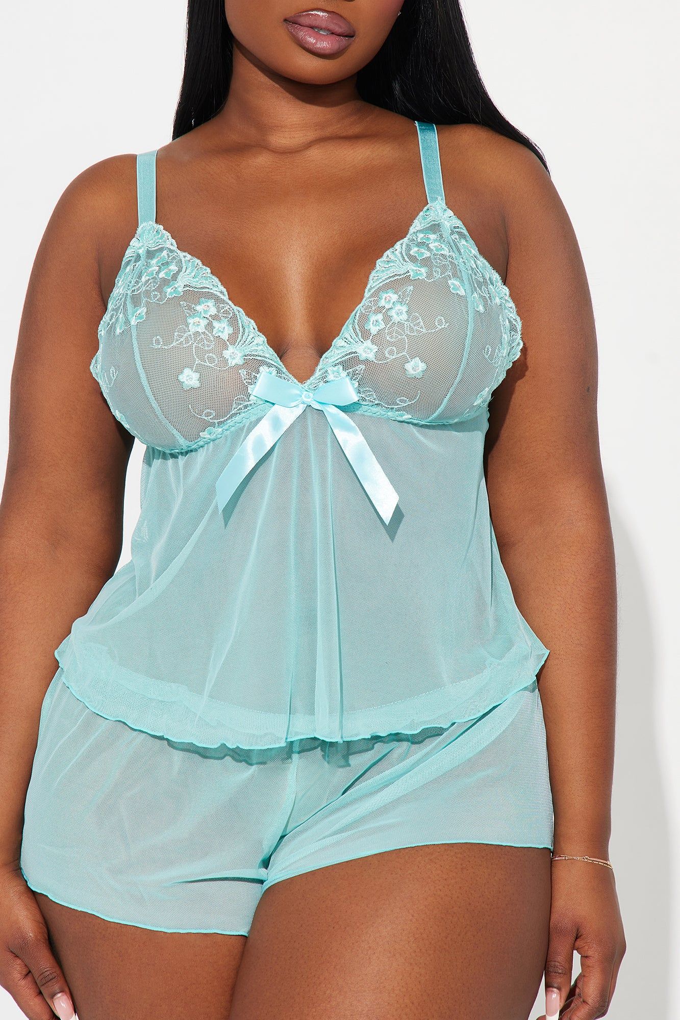 Late Night Obsession Cami 2 Piece Set - Teal sold by Fashion Nova product image thumbnail 2