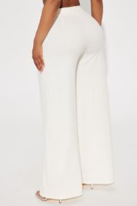 Lookin Cute At the Office Trouser - White sold by Fashion Nova