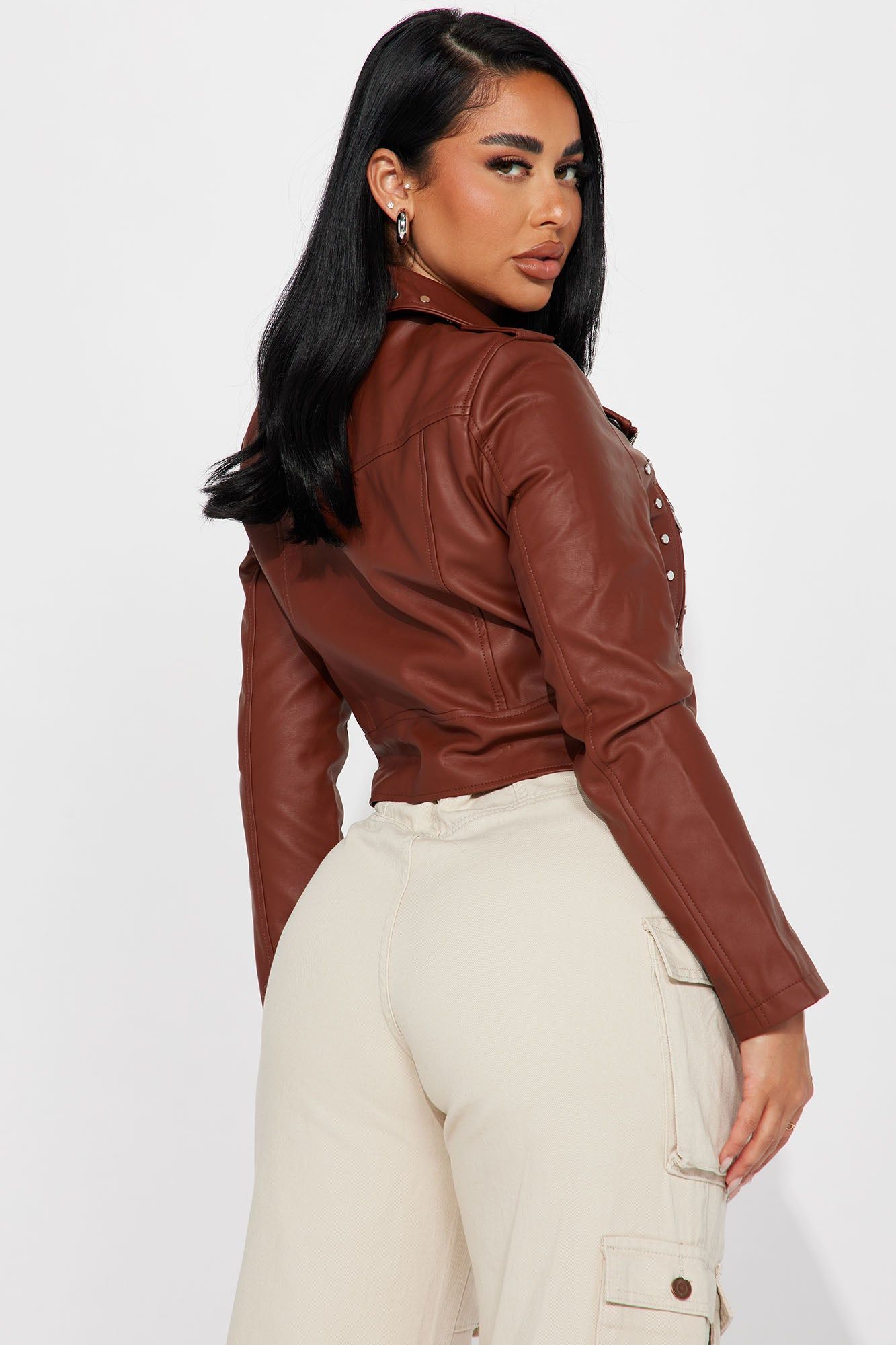 Such A Stud Moto Jacket - Brown sold by Fashion Nova product image thumbnail 3