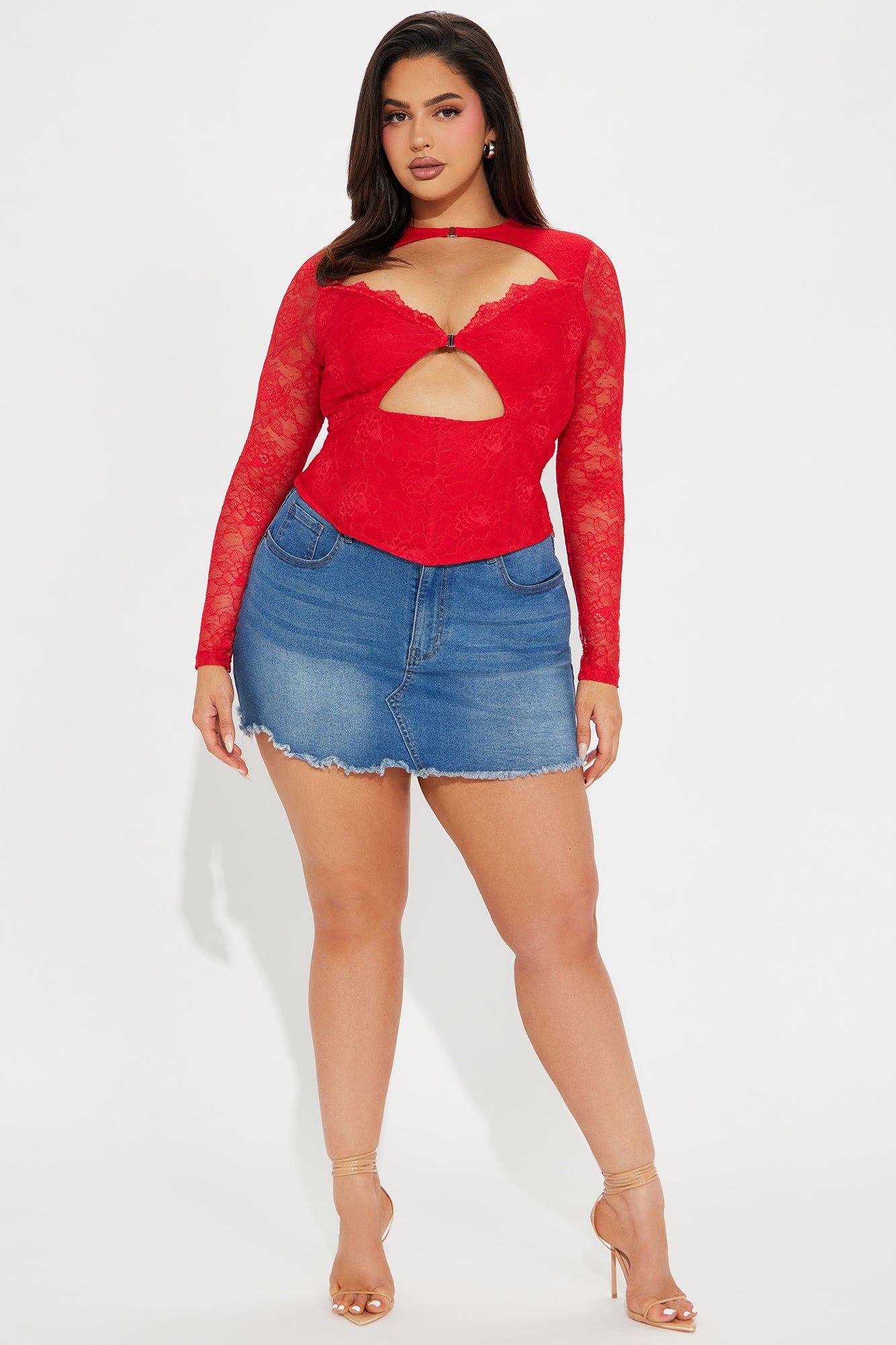 Sweet Thing Lace Corset Top - Red sold by Fashion Nova product image thumbnail 5