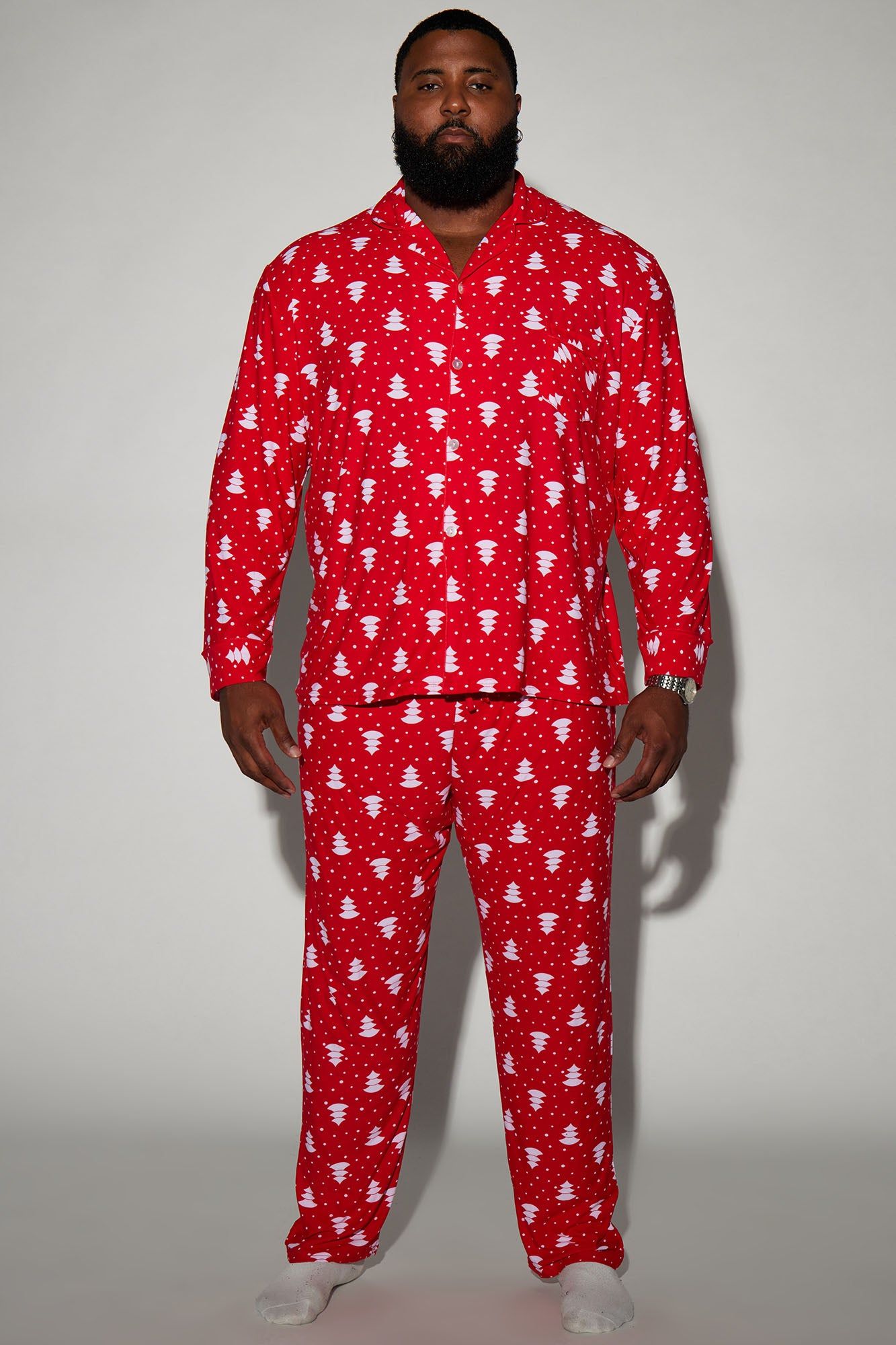 Christmas Trees Holiday PJ Set - Red sold by Fashion Nova product image thumbnail 4
