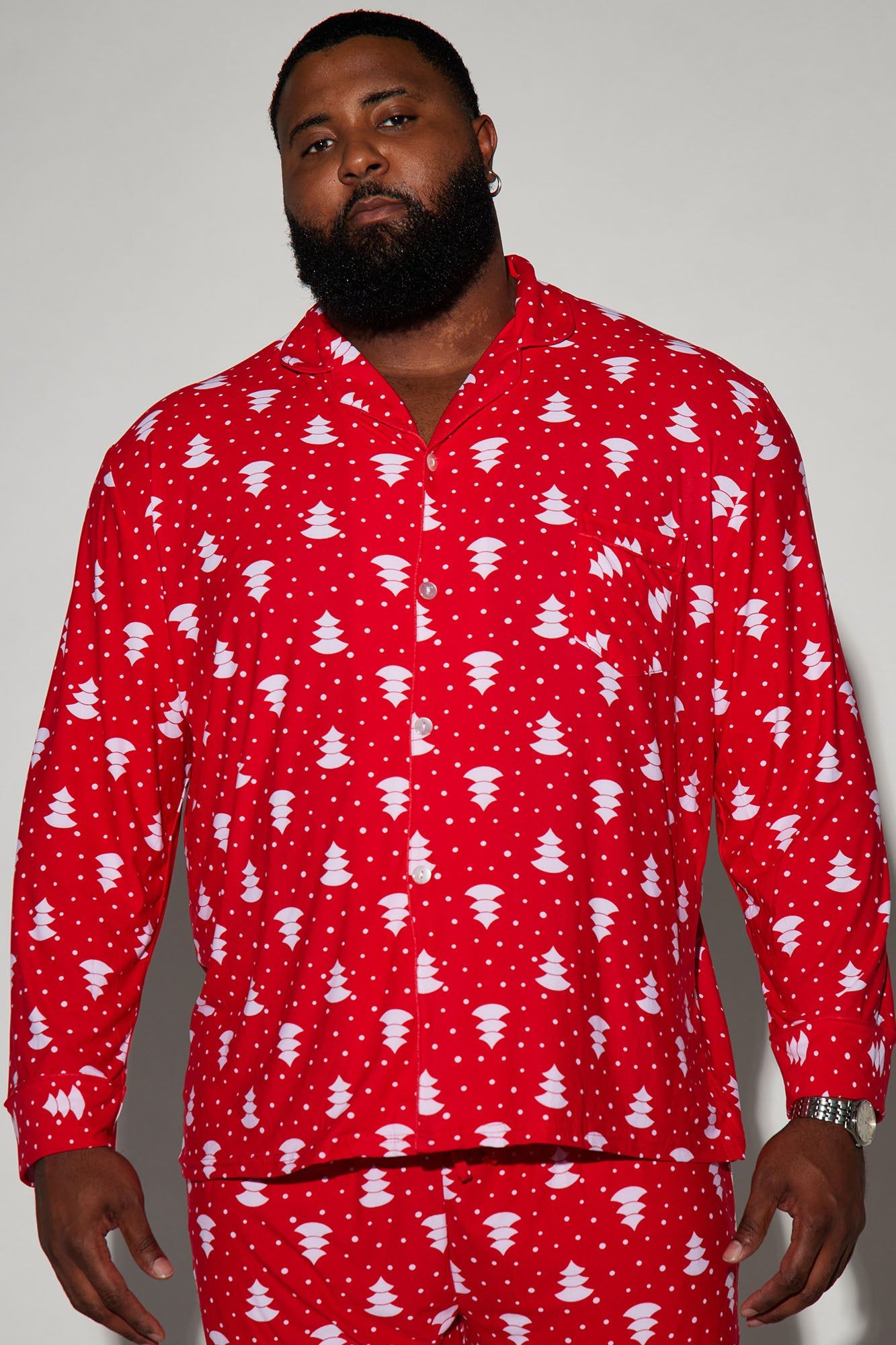 Christmas Trees Holiday PJ Set - Red sold by Fashion Nova product image thumbnail 5