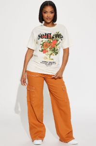 Self Love Floral Tshirt - Natural/Combo sold by Fashion Nova