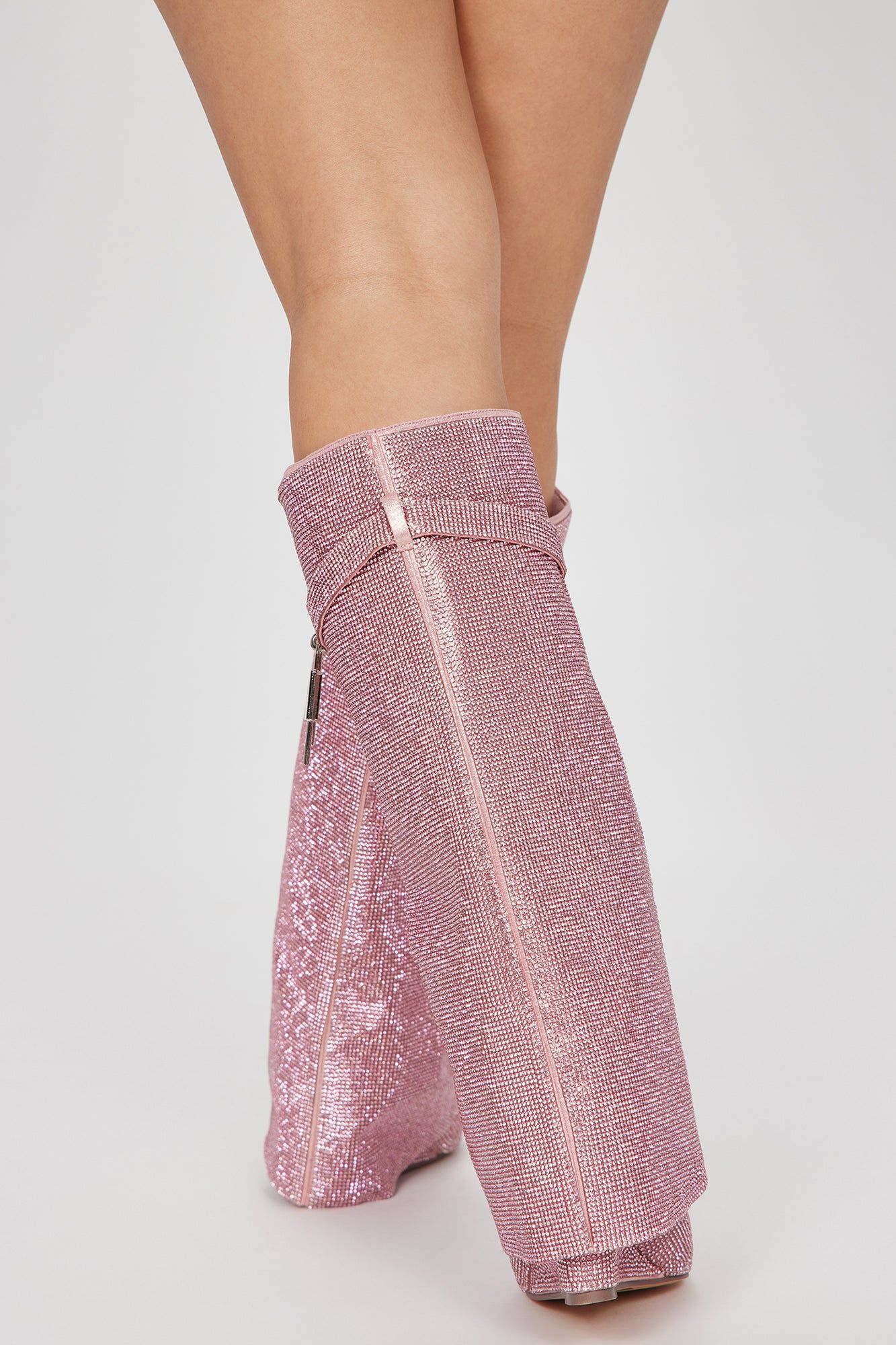 Everything You Need Embellished Overlay Boots - Pink sold by Fashion Nova product image thumbnail 4