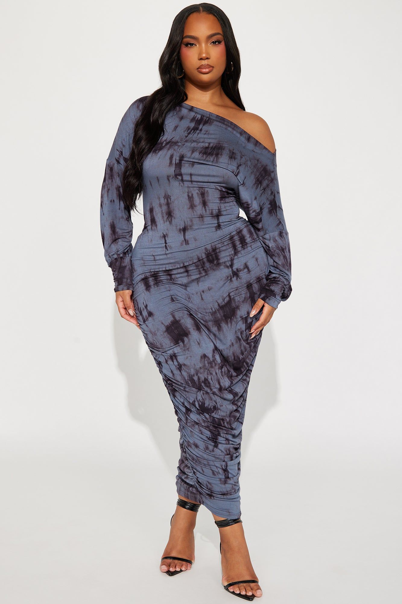 Hailey One Shoulder Midi Dress - Denim sold by Fashion Nova product image thumbnail 4