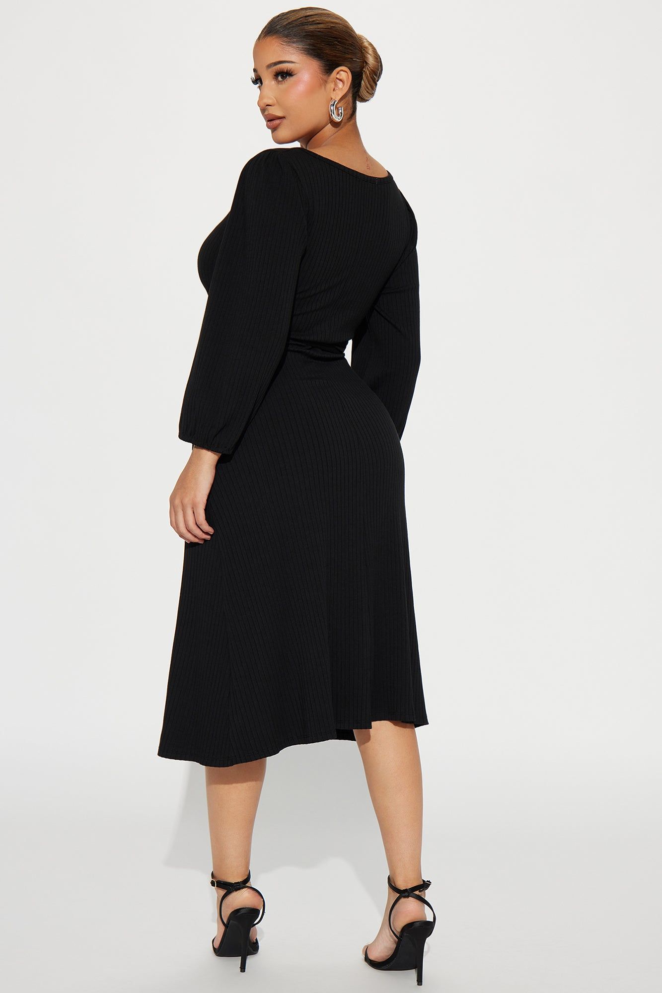 Roni Ribbed Midi Dress - Black sold by Fashion Nova product image thumbnail 3