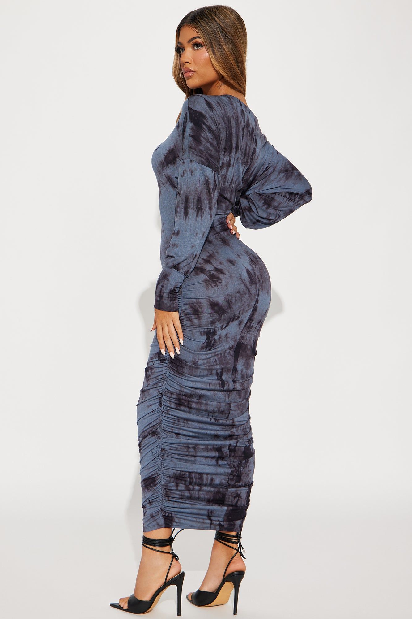 Hailey One Shoulder Midi Dress - Denim sold by Fashion Nova product image thumbnail 3