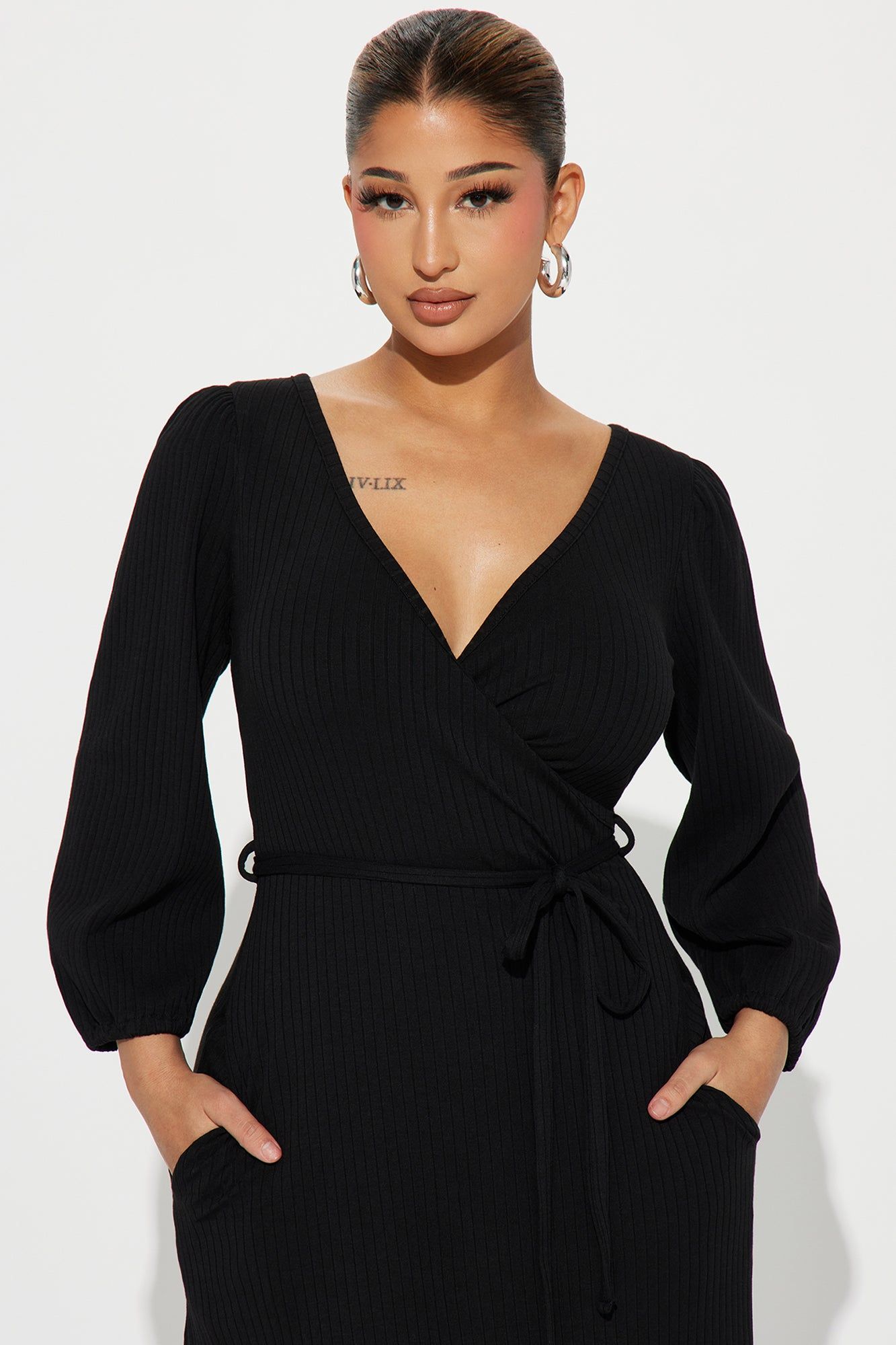 Roni Ribbed Midi Dress - Black sold by Fashion Nova product image thumbnail 2
