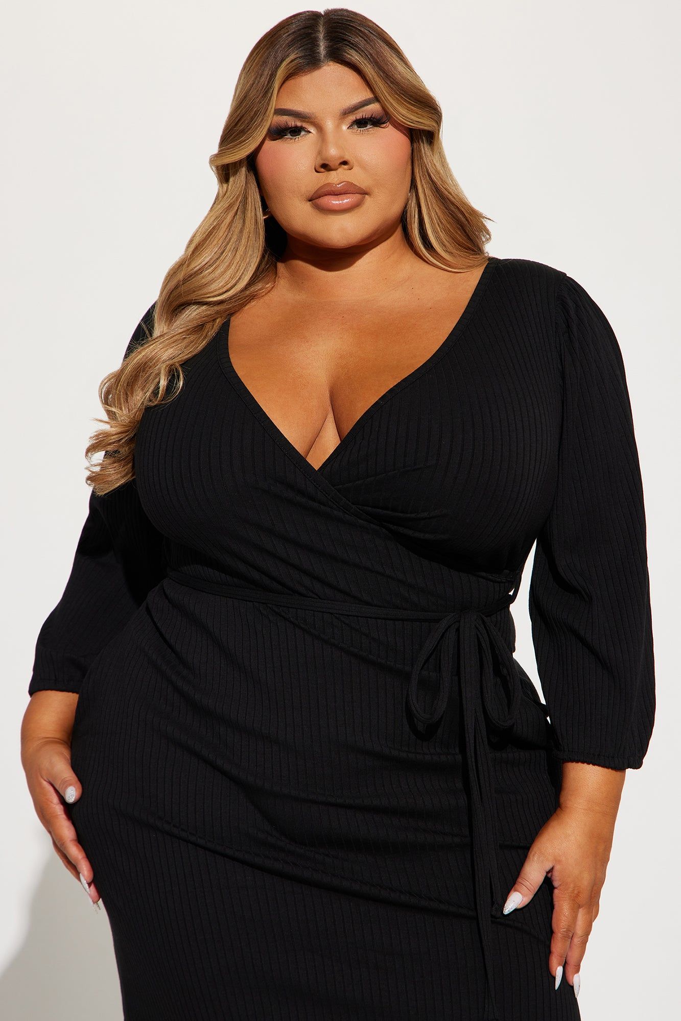 Roni Ribbed Midi Dress - Black sold by Fashion Nova product image thumbnail 5