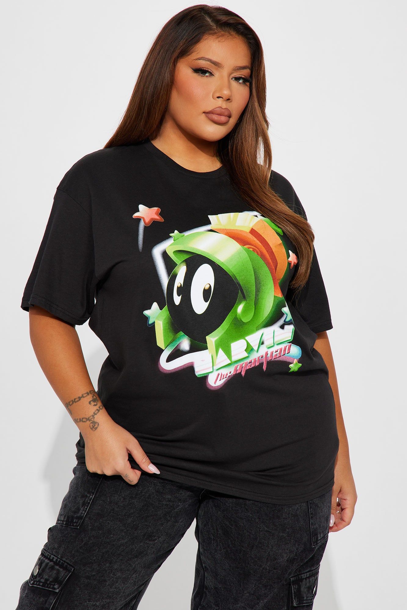 Marvin Spaceman Looney Tunes Graphic Tee - Black sold by Fashion Nova product image thumbnail 4