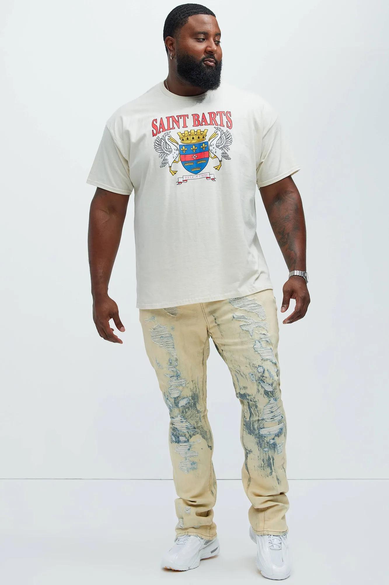 Saint Barts Short Sleeve Tee - Off White sold by Fashion Nova product image thumbnail 5