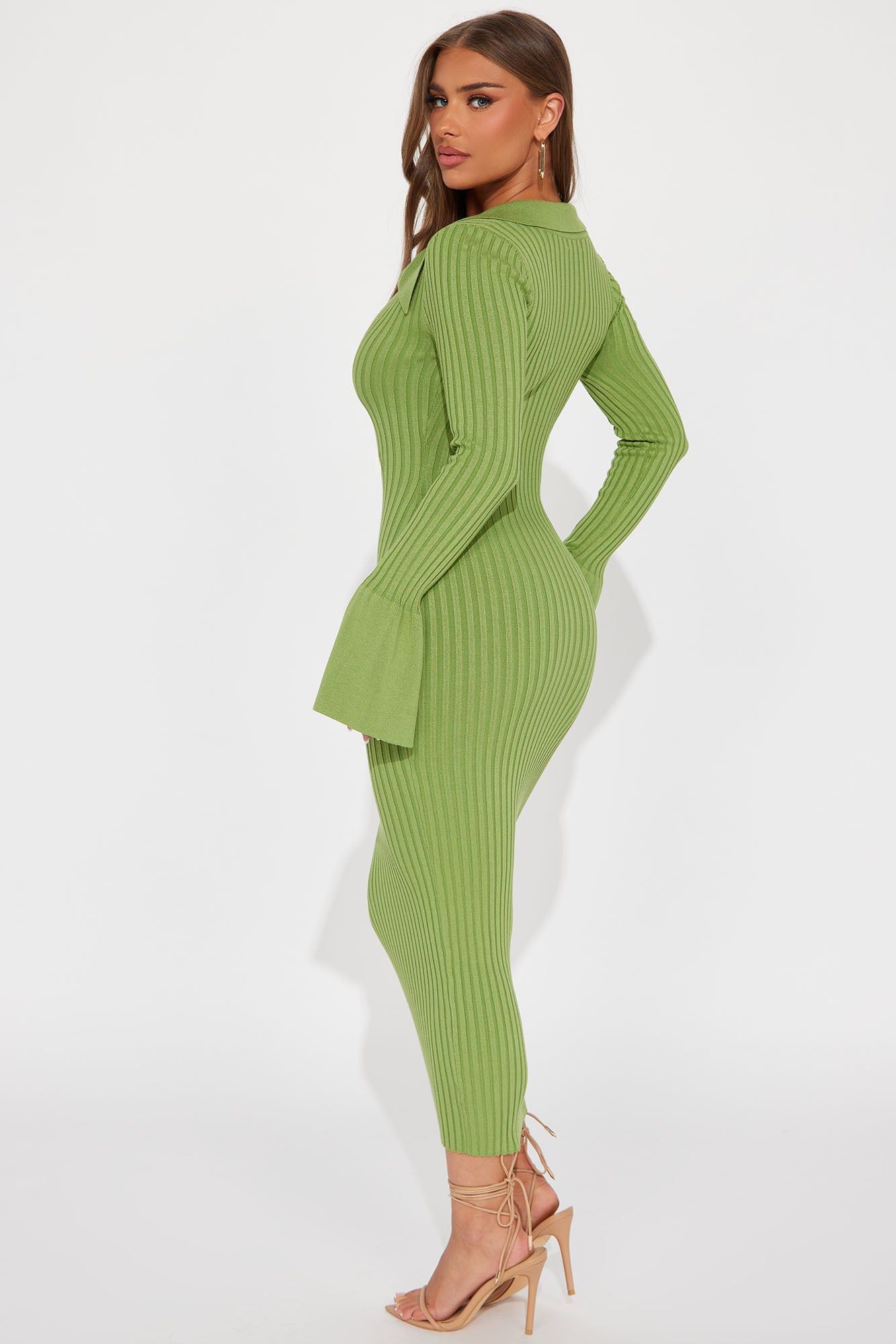 Fallon Sweater Midi Dress - Green sold by Fashion Nova product image thumbnail 3