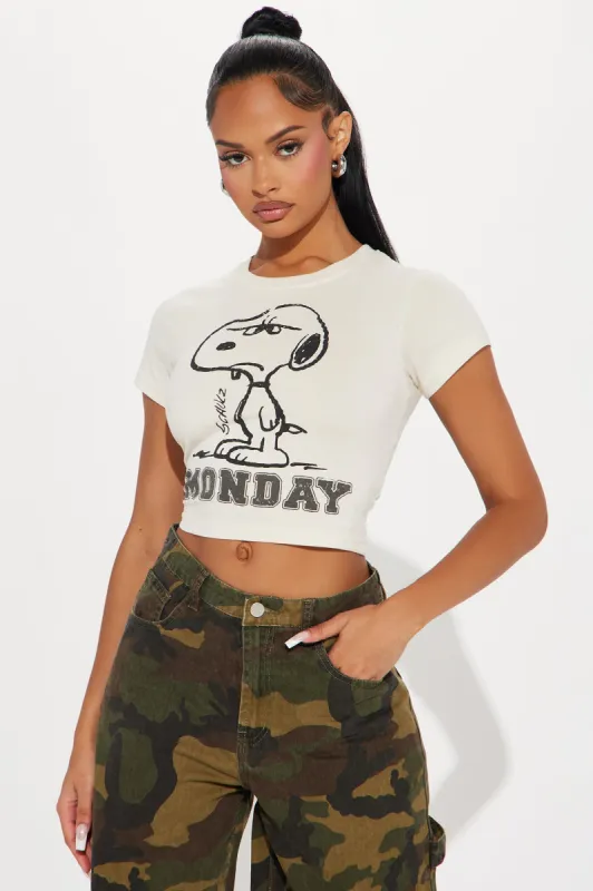 Case Of The Mondays Snoopy Tee - Ivory sold by Fashion Nova