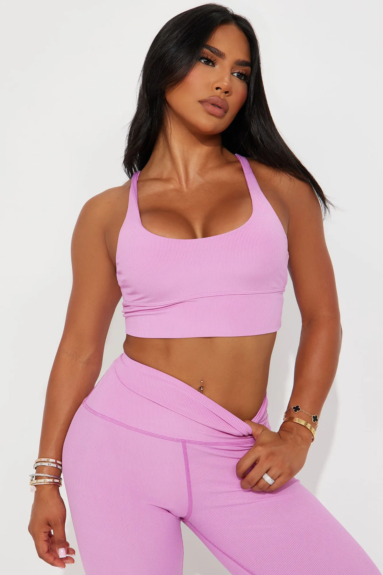 Serenity Ribbed Bra Top - Bubblegum Pink sold by Fashion Nova