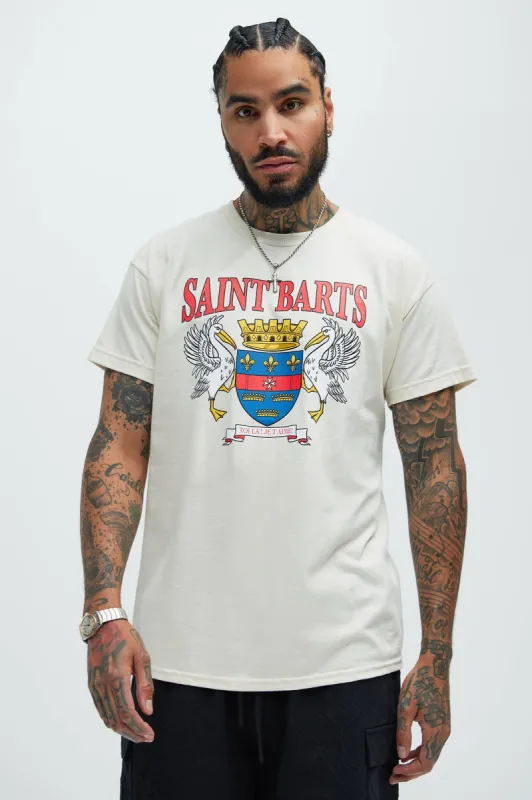Saint Barts Short Sleeve Tee - Off White sold by Fashion Nova