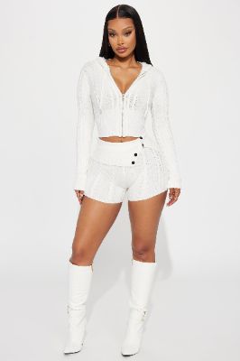 Soft Energy Sweater Short Set - Cream sold by Fashion Nova