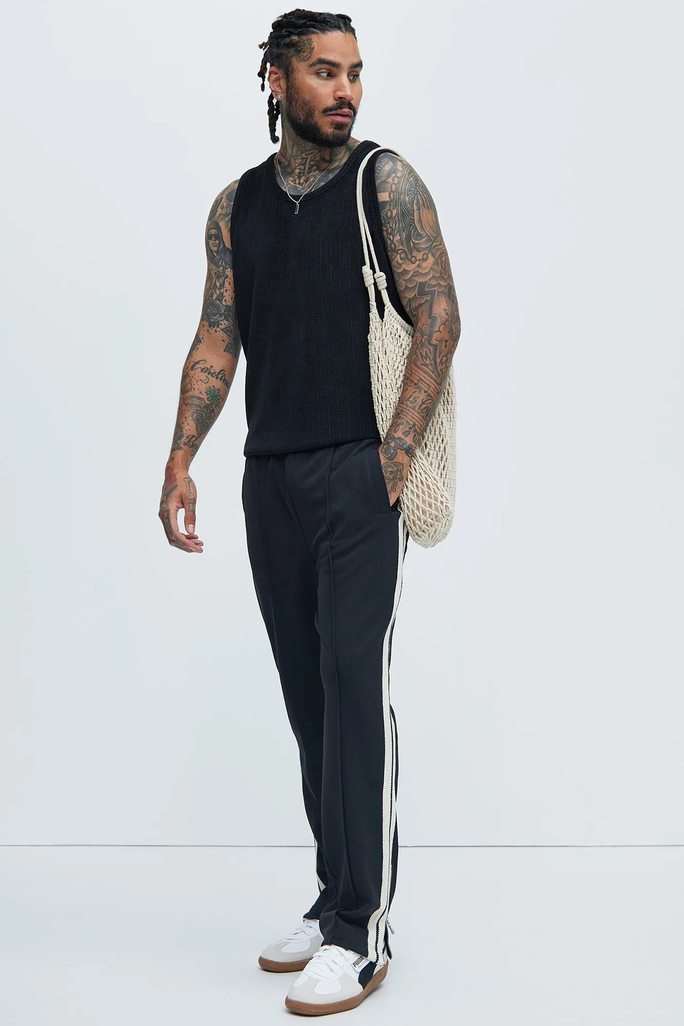 Cefalo Sweater Textured Relaxed Tank - Black sold by Fashion Nova product image thumbnail 2