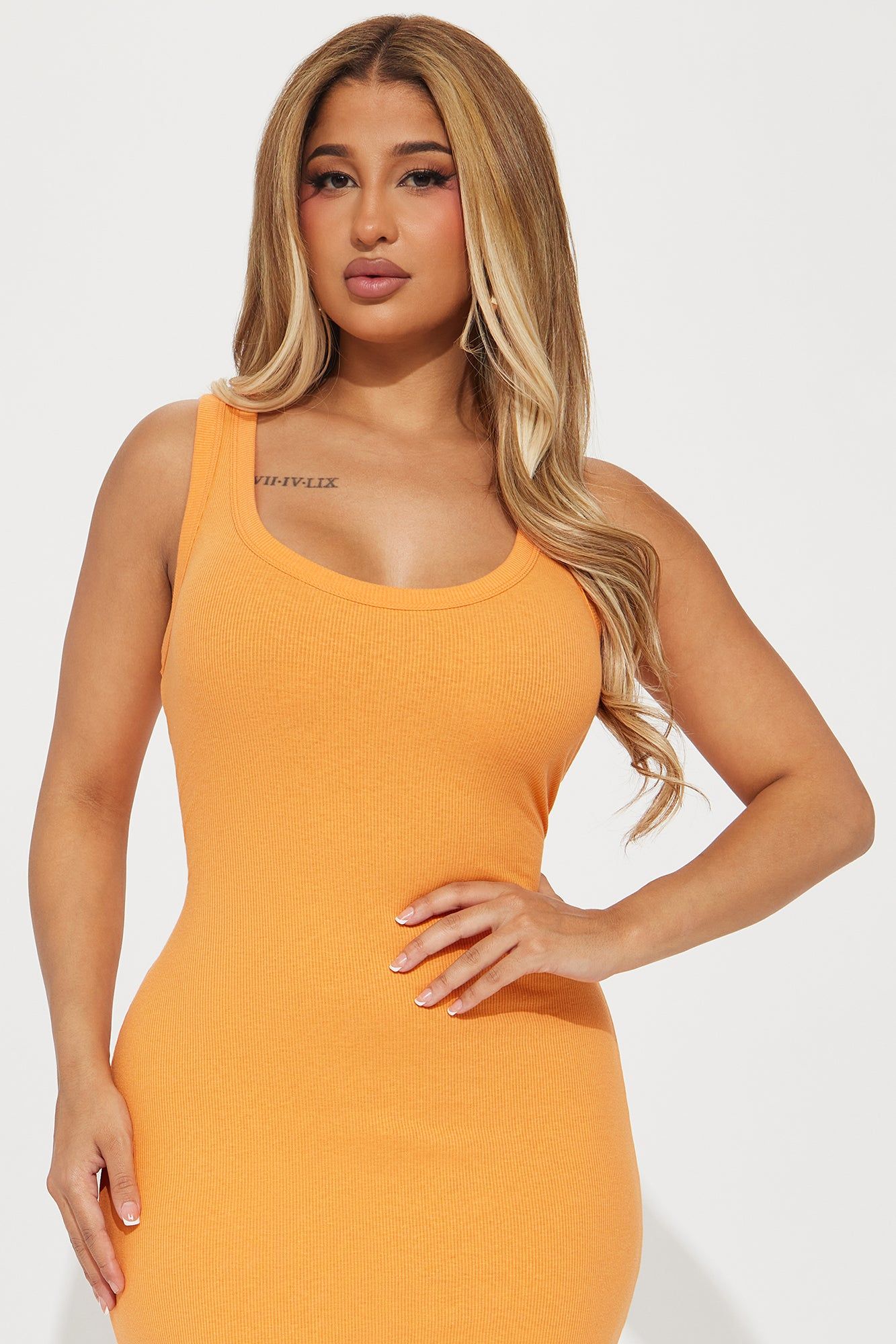 Leandra RIbbed Maxi Dress - Orange sold by Fashion Nova product image thumbnail 2
