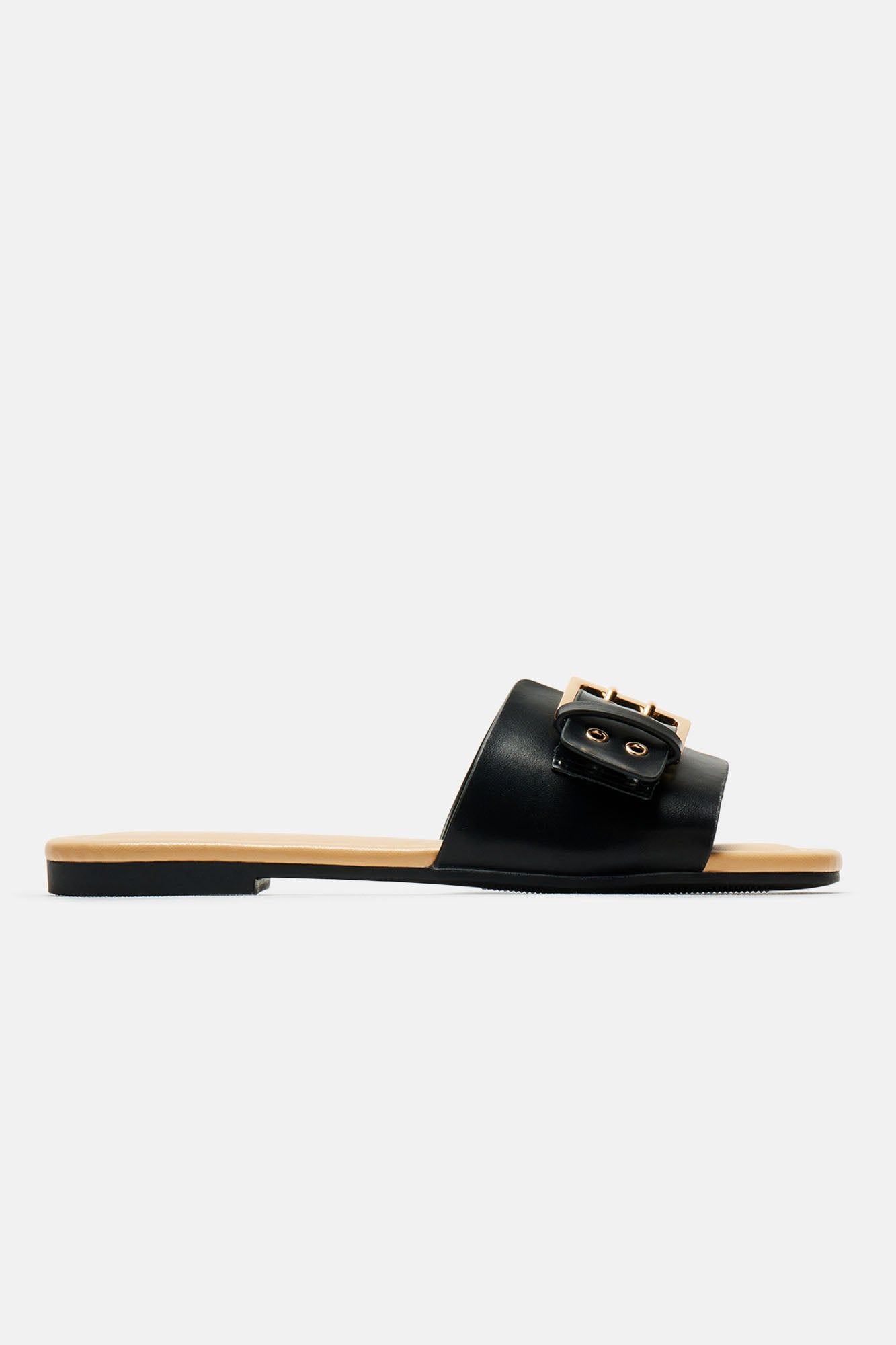 Outside The Office Flat Sandals - Black sold by Fashion Nova product image thumbnail 4