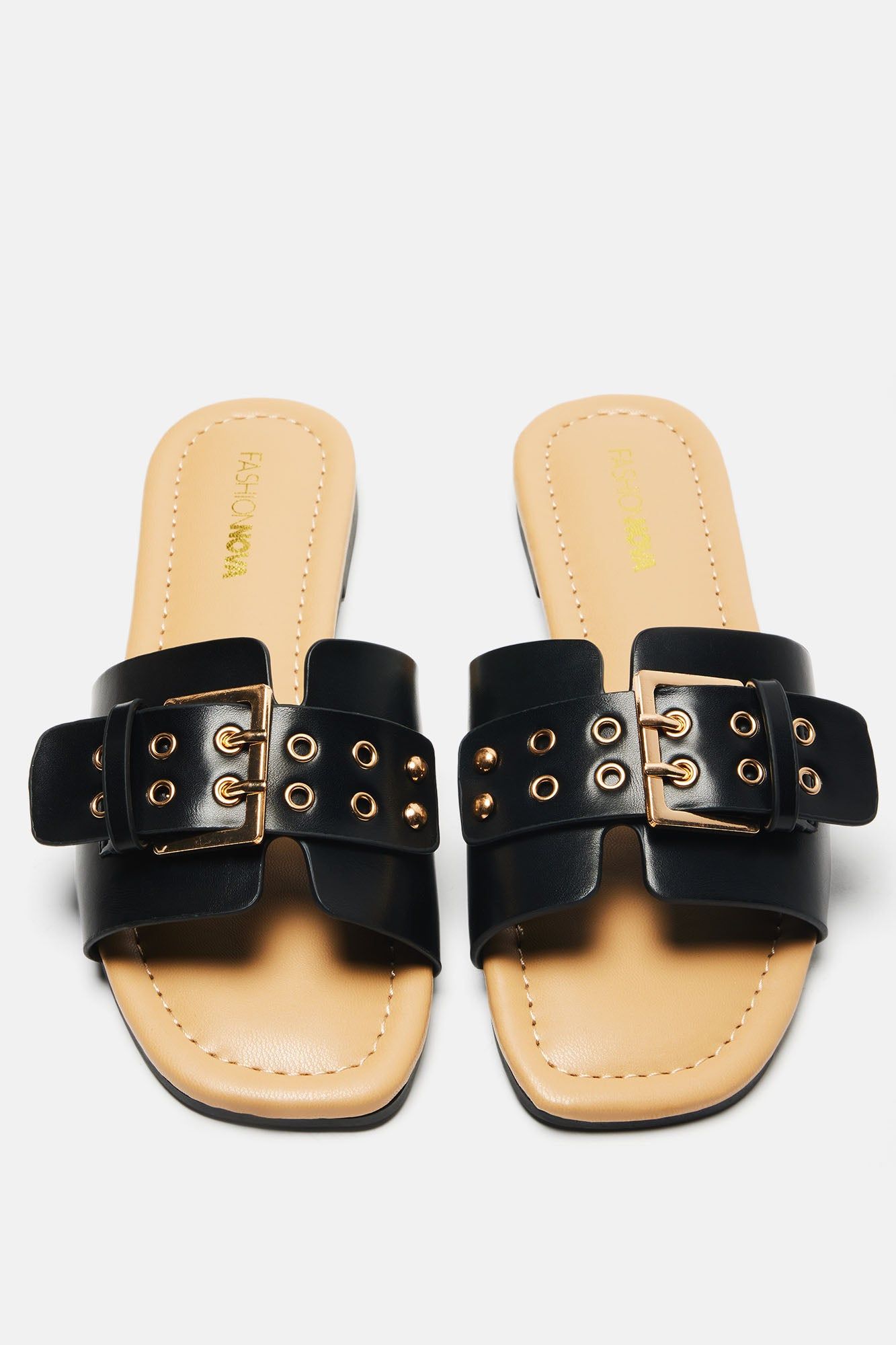 Outside The Office Flat Sandals - Black sold by Fashion Nova product image thumbnail 3