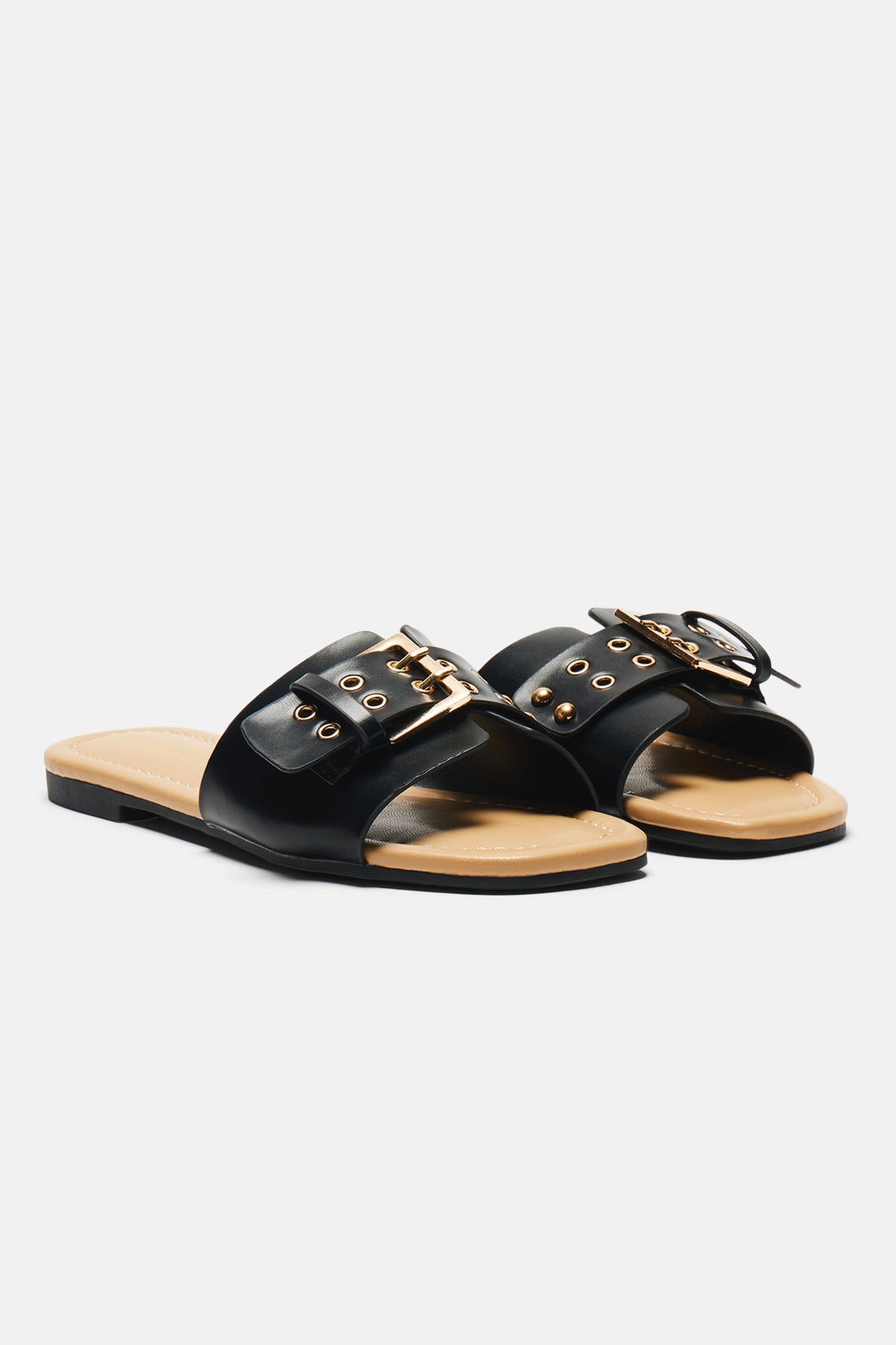 Outside The Office Flat Sandals - Black sold by Fashion Nova product image thumbnail 2