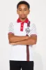 Mini Harry Racing Pique Polo - White sold by Fashion Nova
