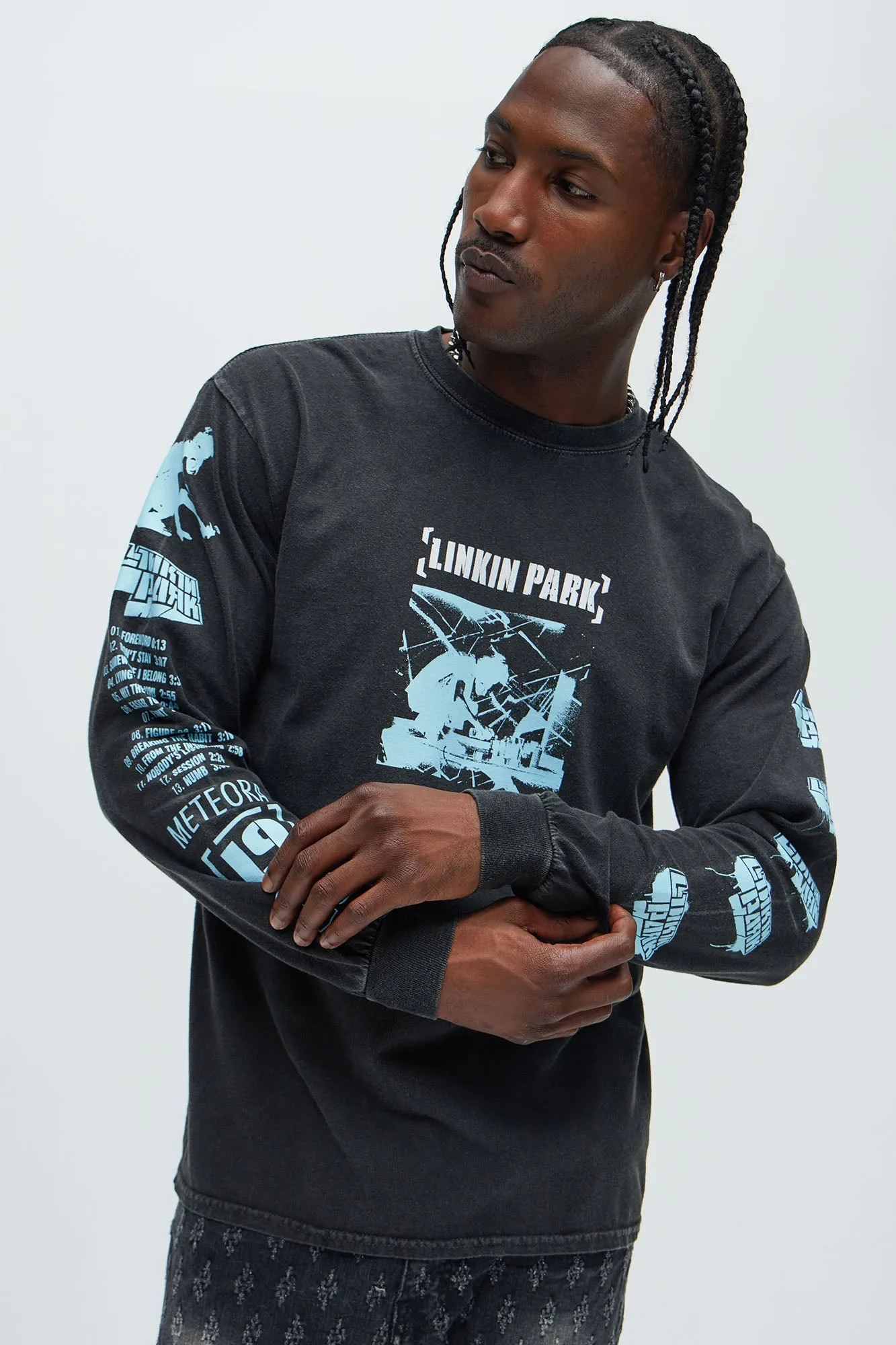 Linkin Park Hybrid Theory Long Sleeve Tee - Black sold by Fashion Nova