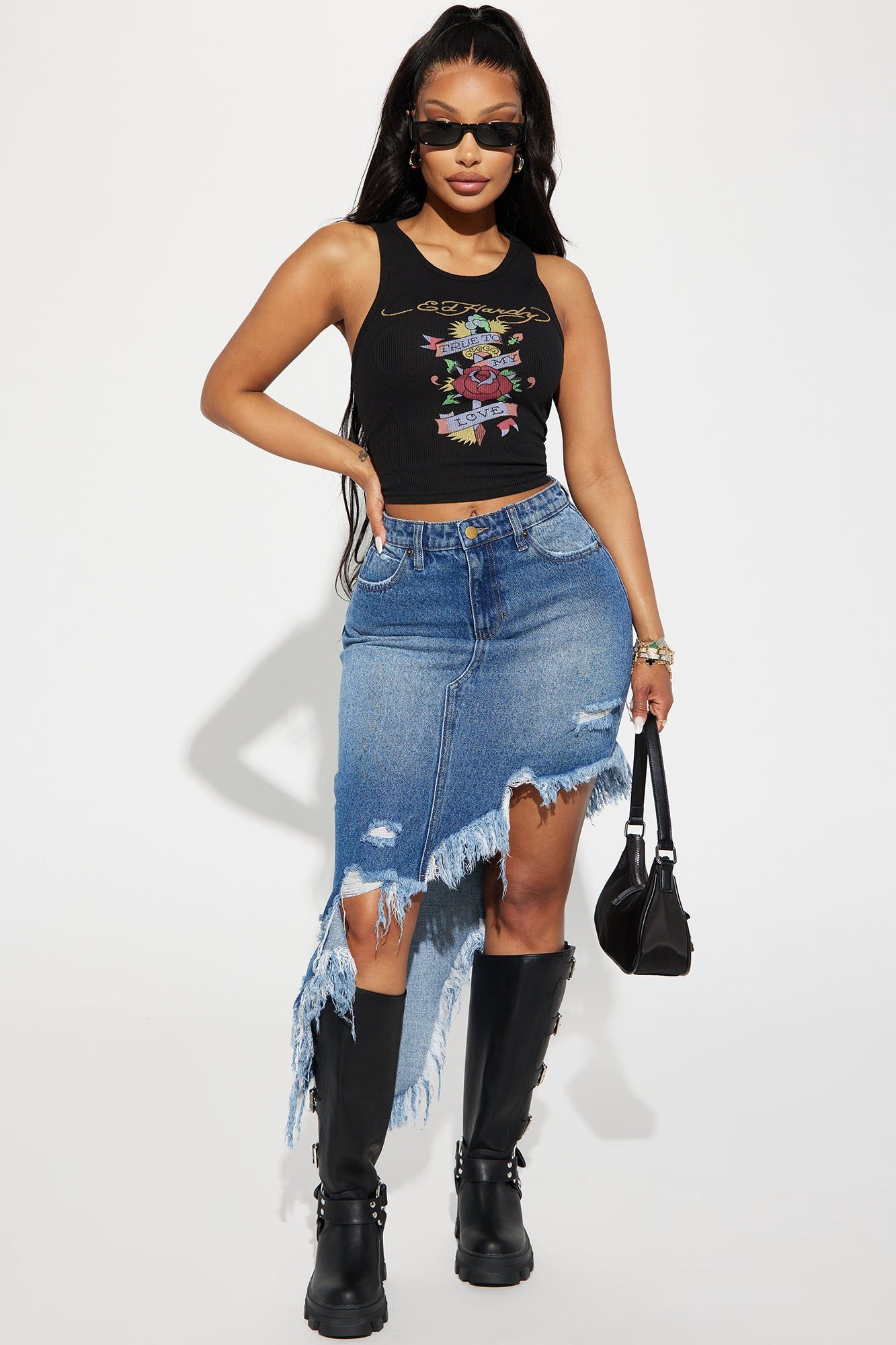 Ed Hardy True Love Tank Top - Black sold by Fashion Nova product image thumbnail 2