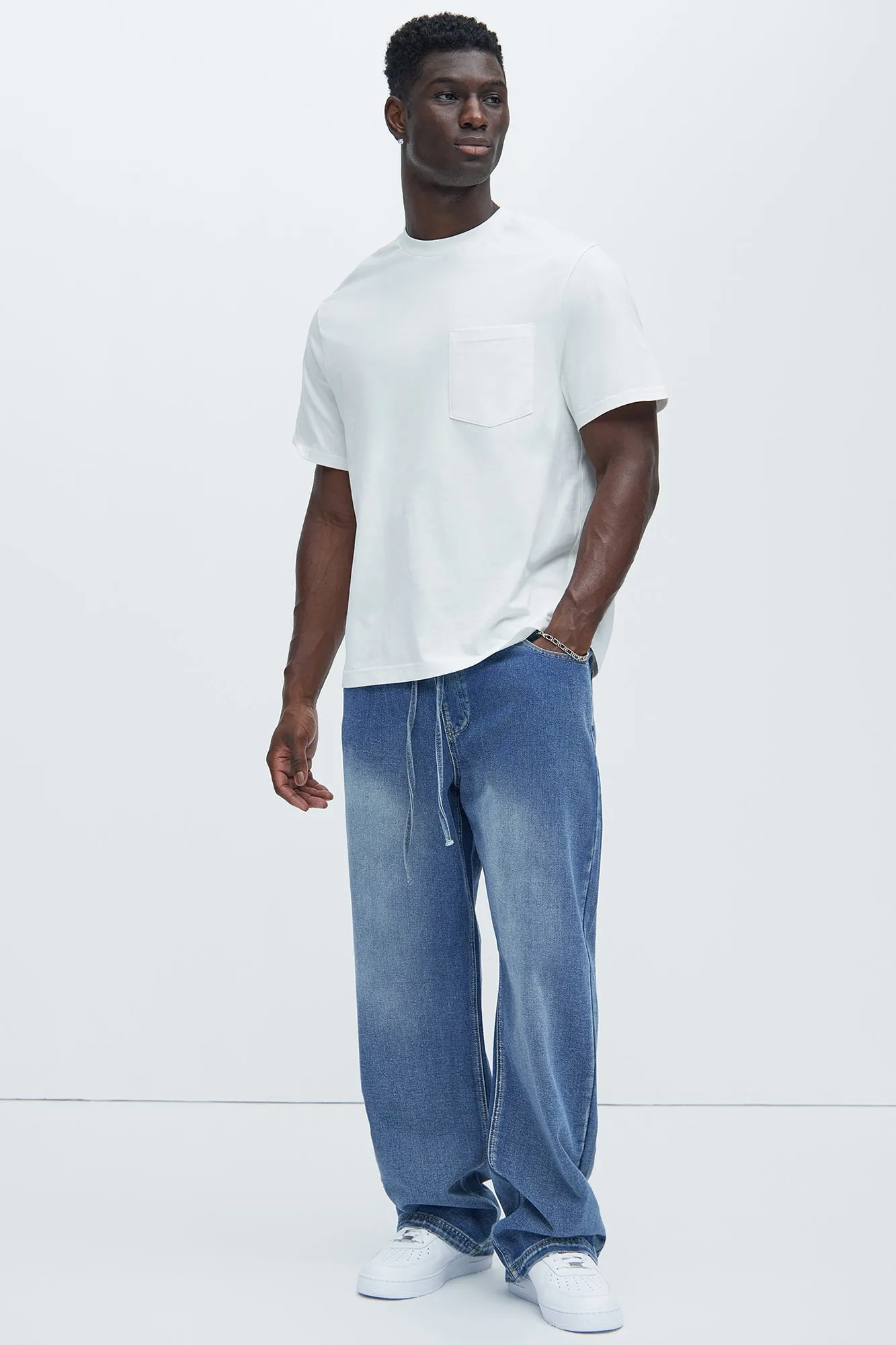 Essential Pocket Crew Tee - White sold by Fashion Nova product image thumbnail 2
