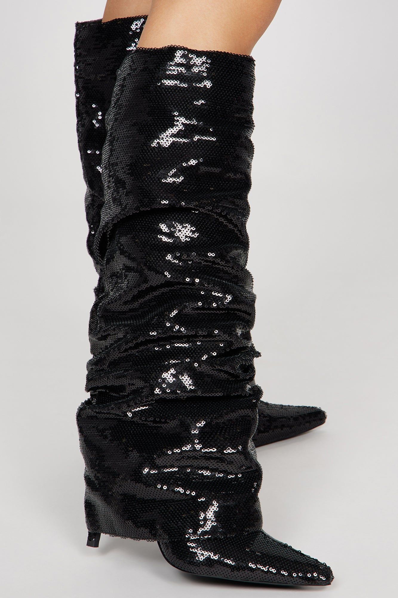 Get Away With It Knee High Heeled Boots - Black sold by Fashion Nova product image thumbnail 2