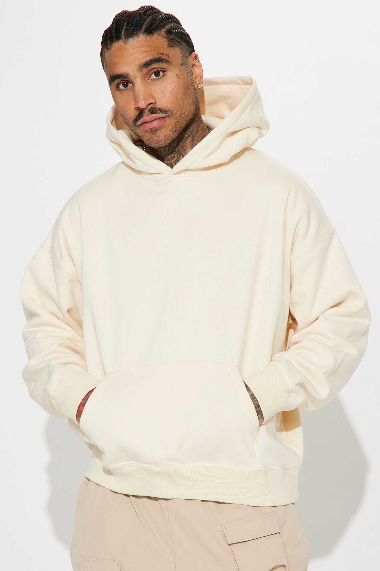 Tyson Oversized Heavyweight Hoodie - Cream sold by Fashion Nova