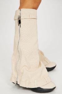 Hit Different Overlay Boots - Cream sold by Fashion Nova