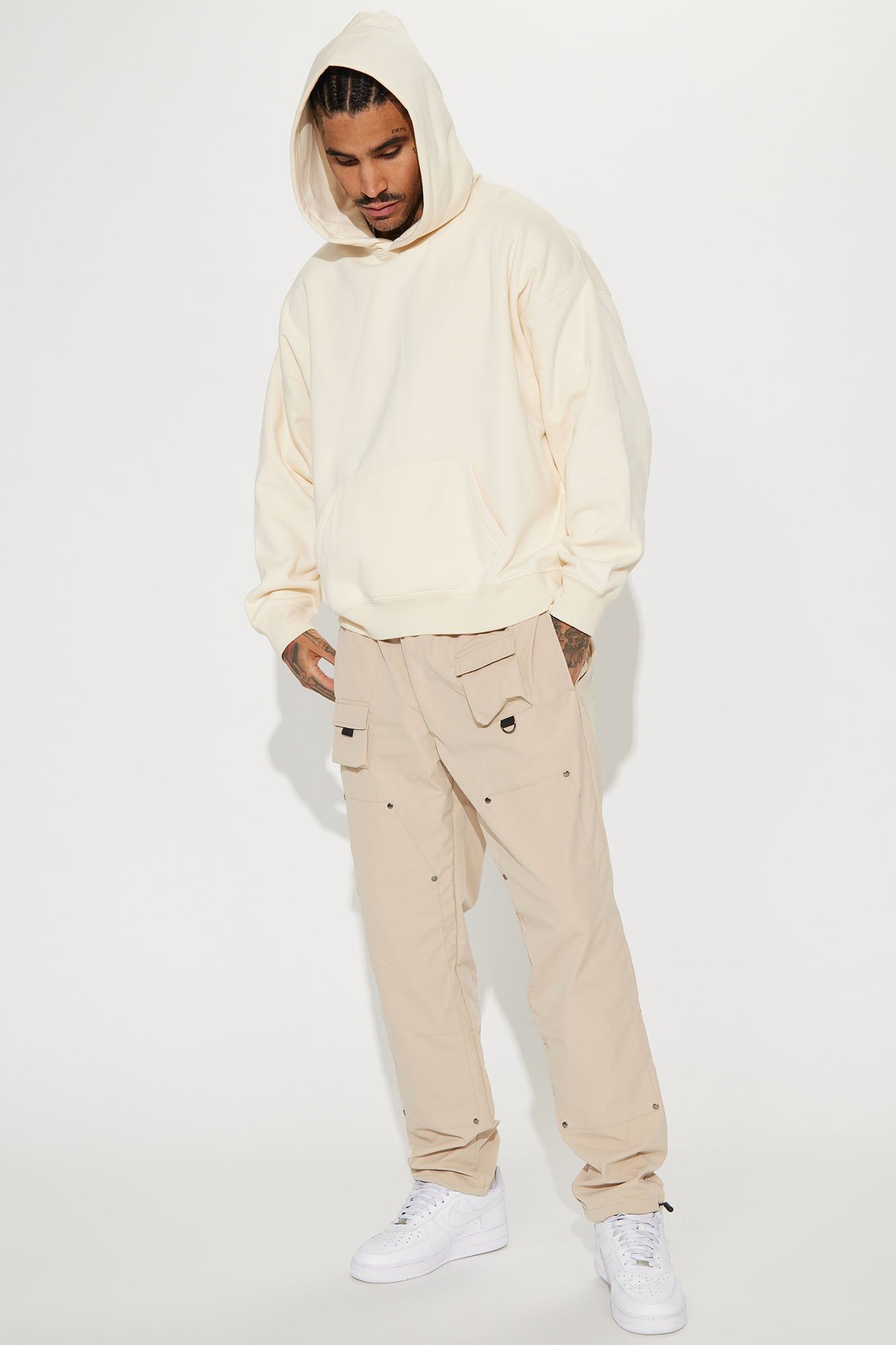 Tyson Oversized Heavyweight Hoodie - Cream sold by Fashion Nova product image thumbnail 2