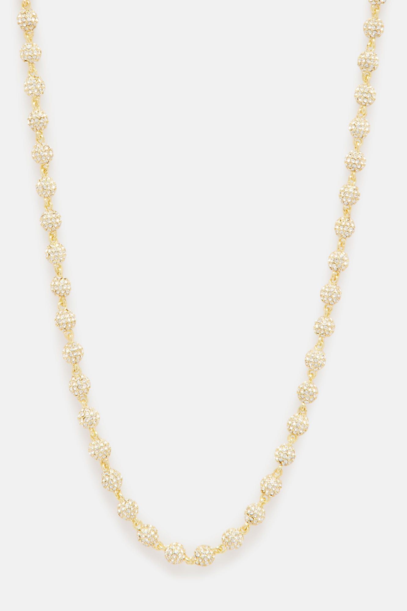 Iced Out Ball Chain Necklace - Gold sold by Fashion Nova product image thumbnail 3