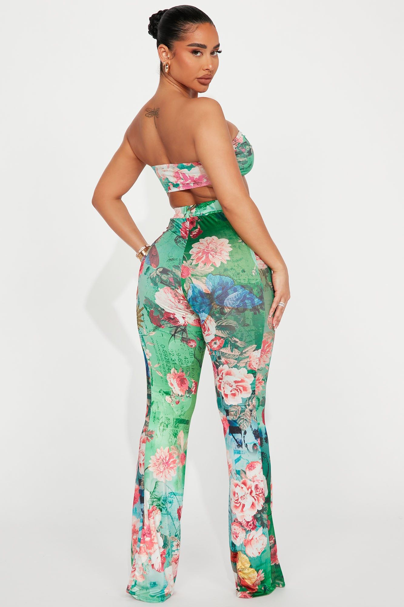 Jayne Floral Pant Set - Green/combo sold by Fashion Nova product image thumbnail 3