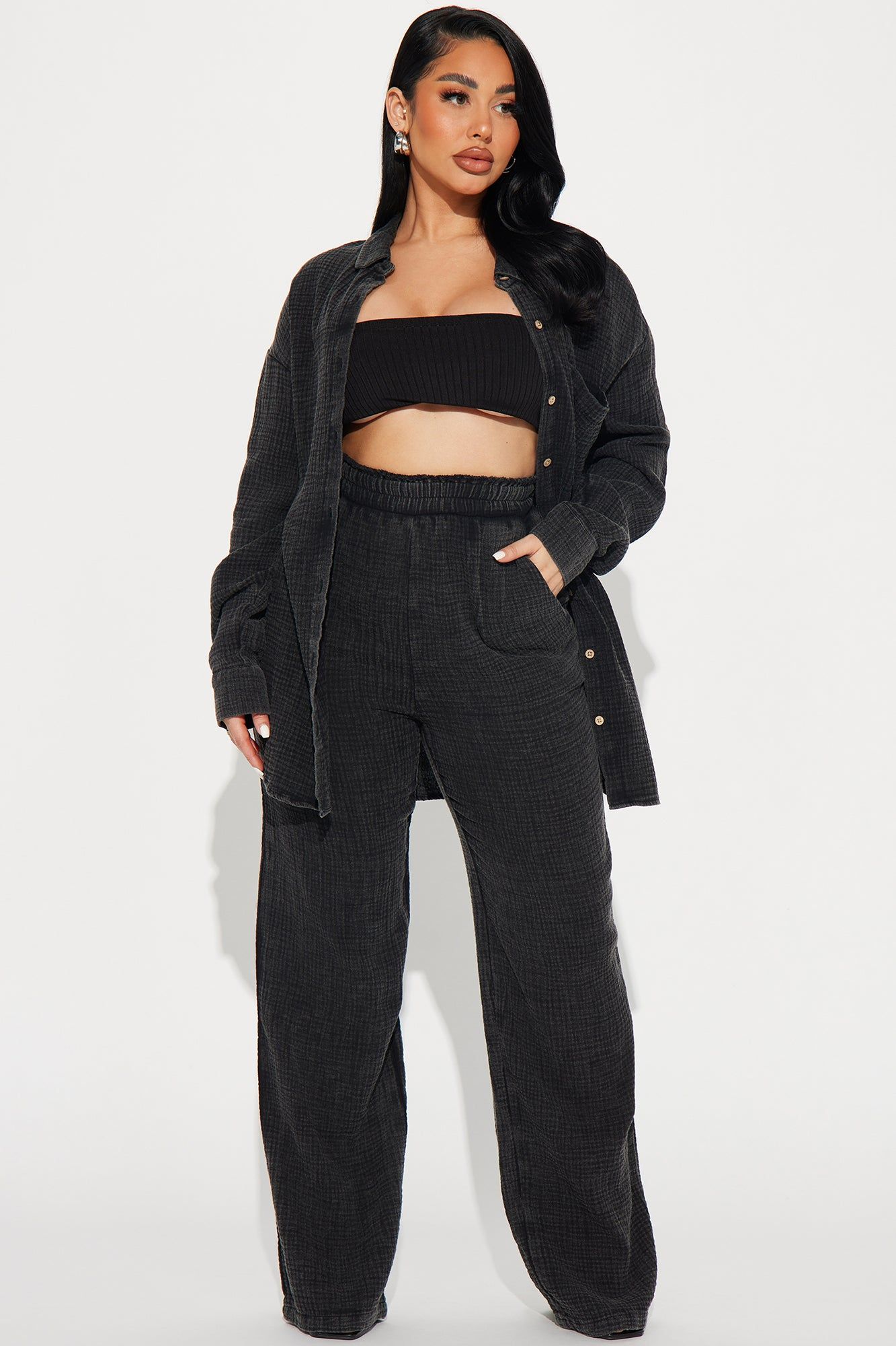 We The Walk Washed Shirt - Black sold by Fashion Nova product image thumbnail 2