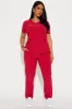 On Call Jogger Stretch Uniform Scrub Set - Red sold by Fashion Nova