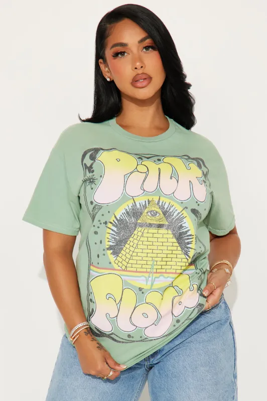 Pink Floyd Glitter Graphic Tee - Teal sold by Fashion Nova