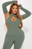 Nia Snatched Jumpsuit - Olive 2 sold by Fashion Nova