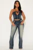 Yes Please Stretch Bootcut Jeans - Dark Wash sold by Fashion Nova