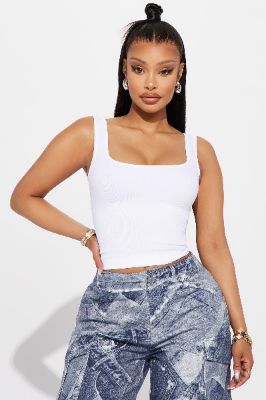 Sasha Seamless Top - White sold by Fashion Nova